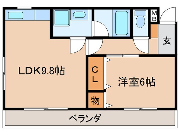 マ－ベラス鹿田の物件間取画像